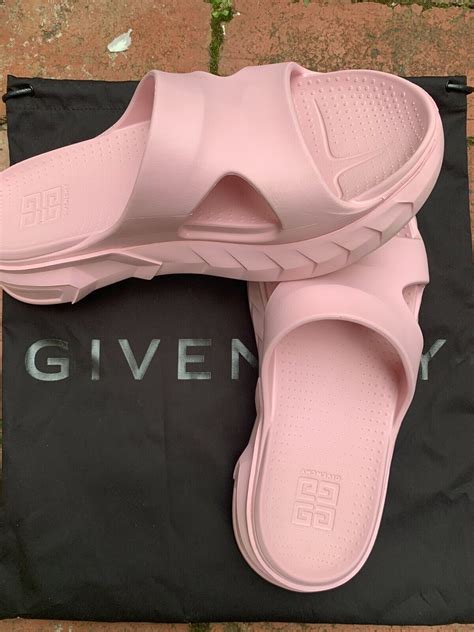 givenchy rubber slides light pink|Givenchy marshmallow slide.